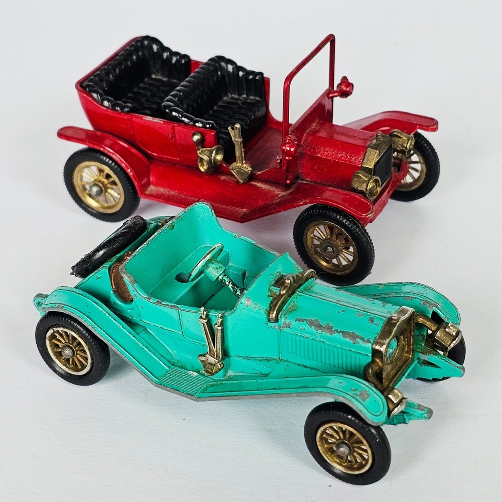 Vintage Matchbox Lesney Models of Yesteryear Ford Model T Mercer Raceabout Pair